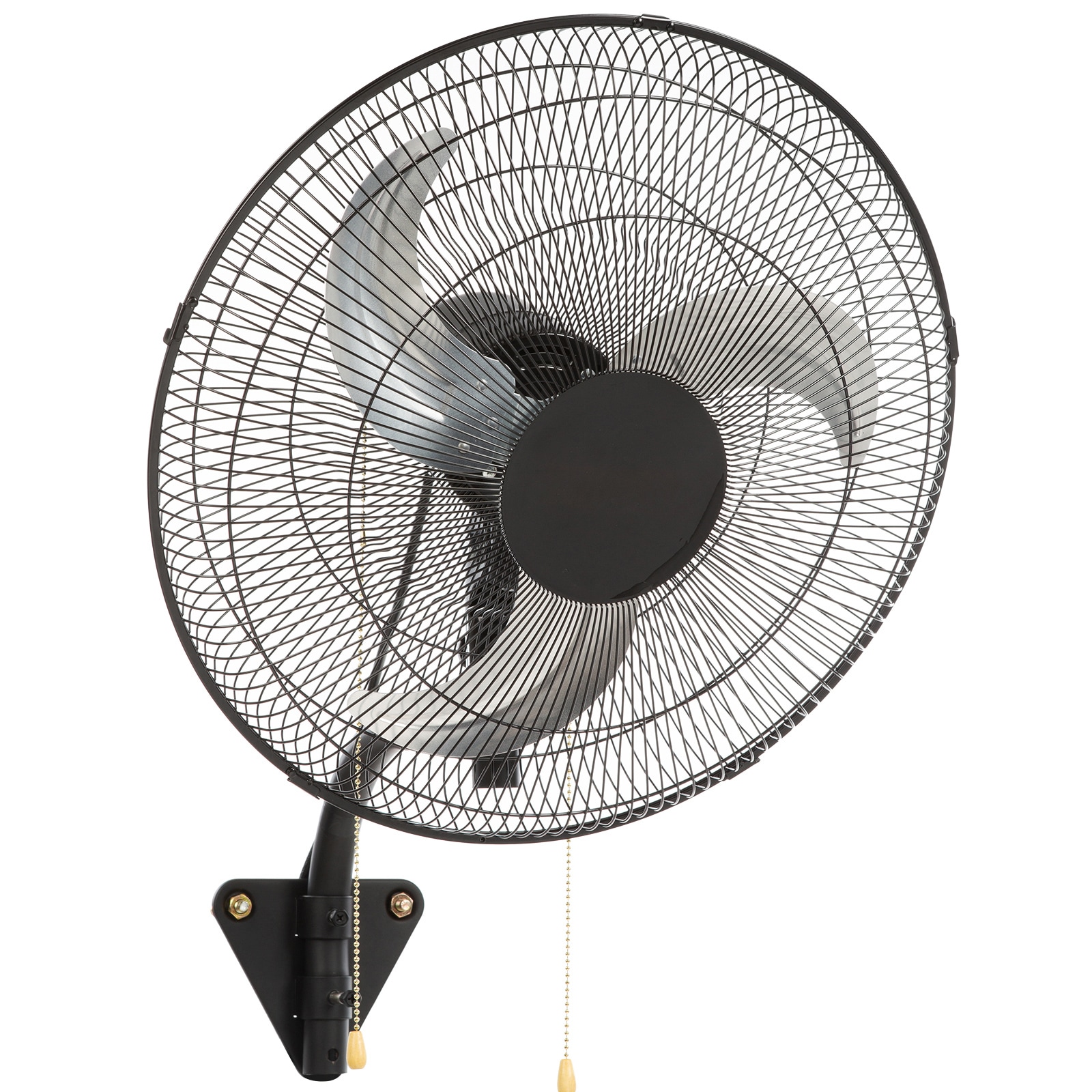 Wall Mounted Oscillating Industrial Fan 3 Speed High Velocity Black_voghion.com